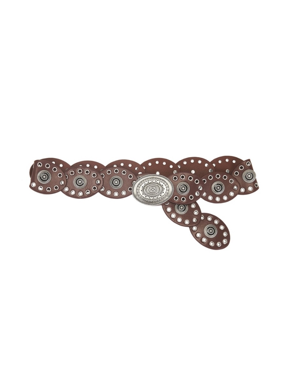 Revolve lovers and friends Wyatt belt - Brown Scalloped Western Concho Belt